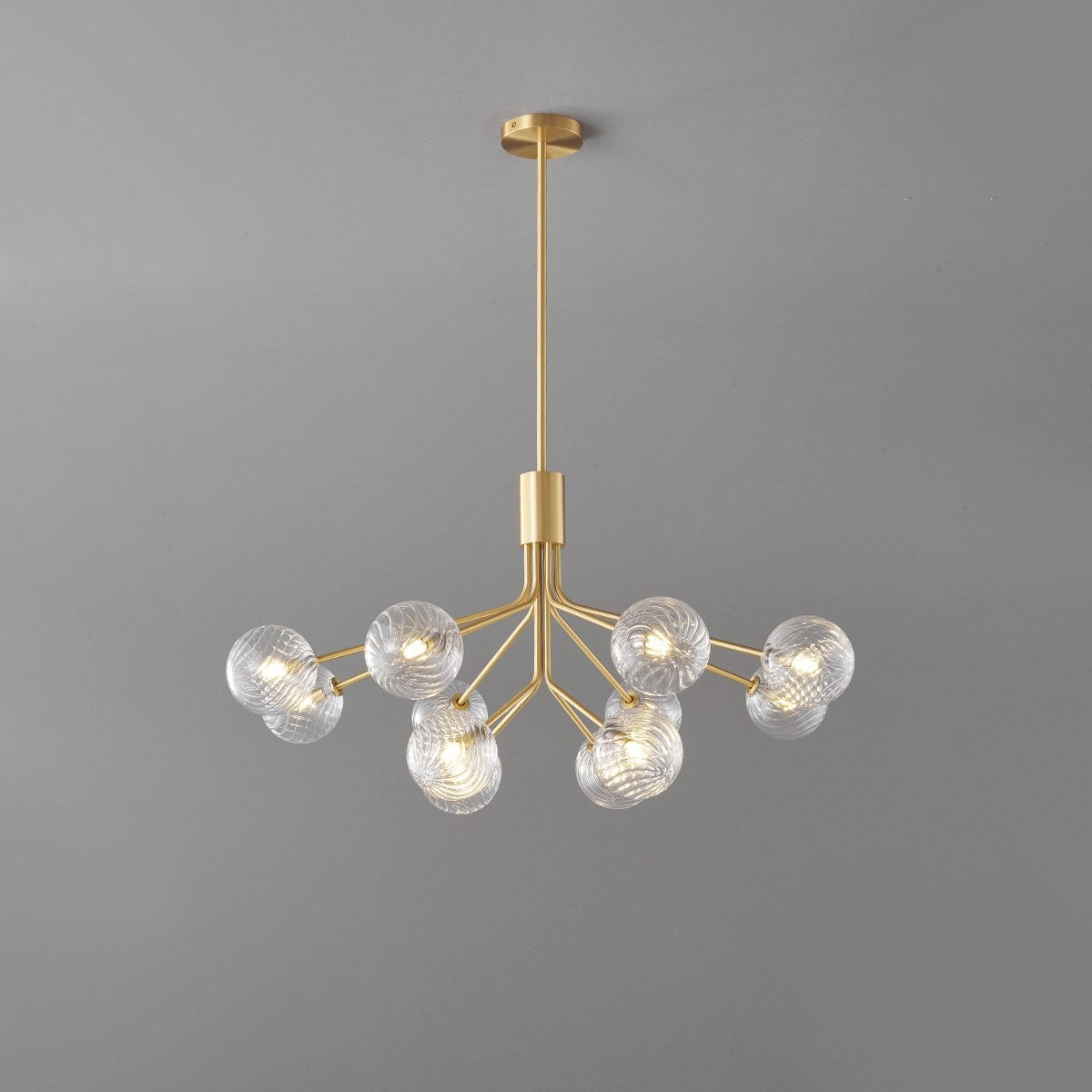 Feyran All Copper Magic Bean Glass Chandelier