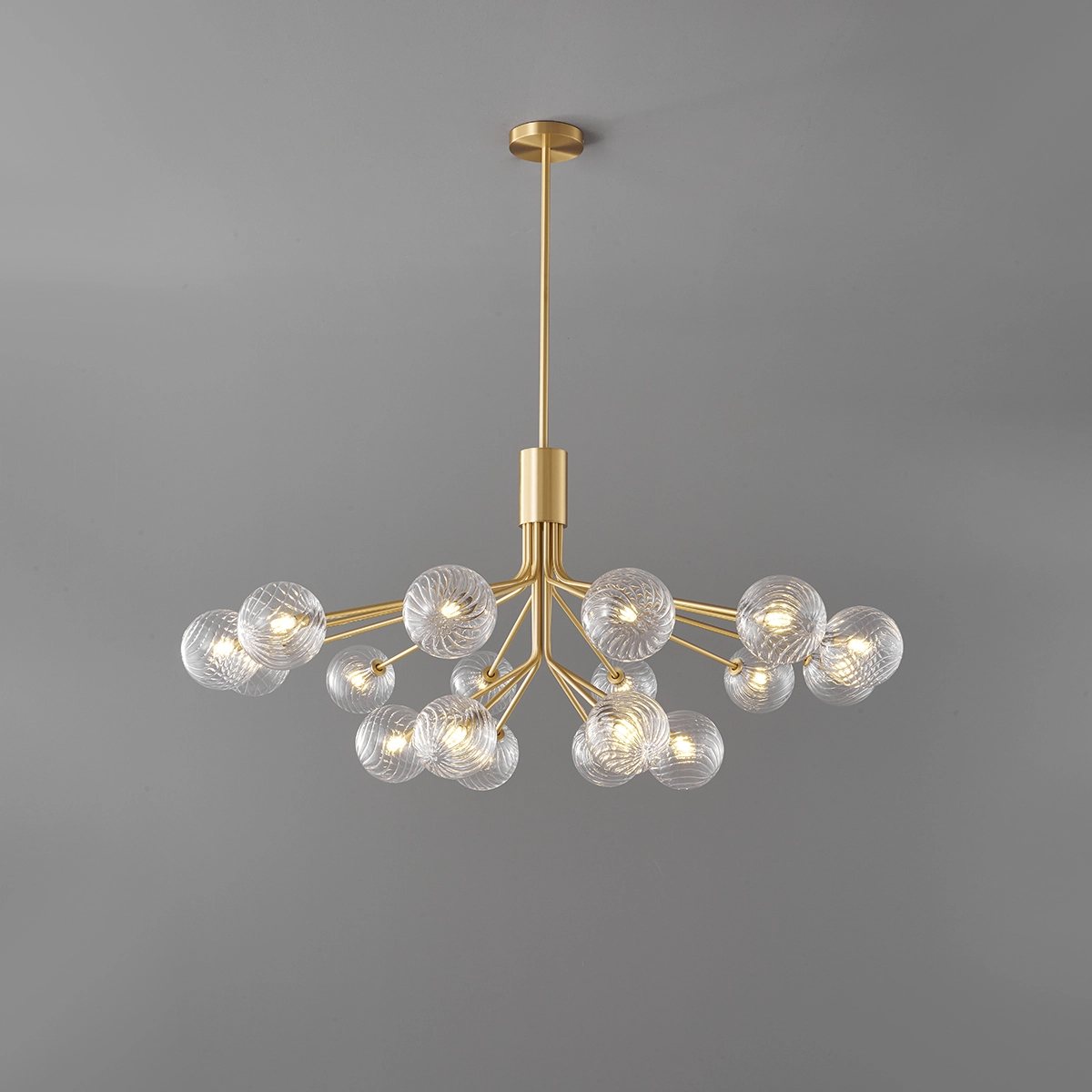 Feyran All Copper Magic Bean Glass Chandelier