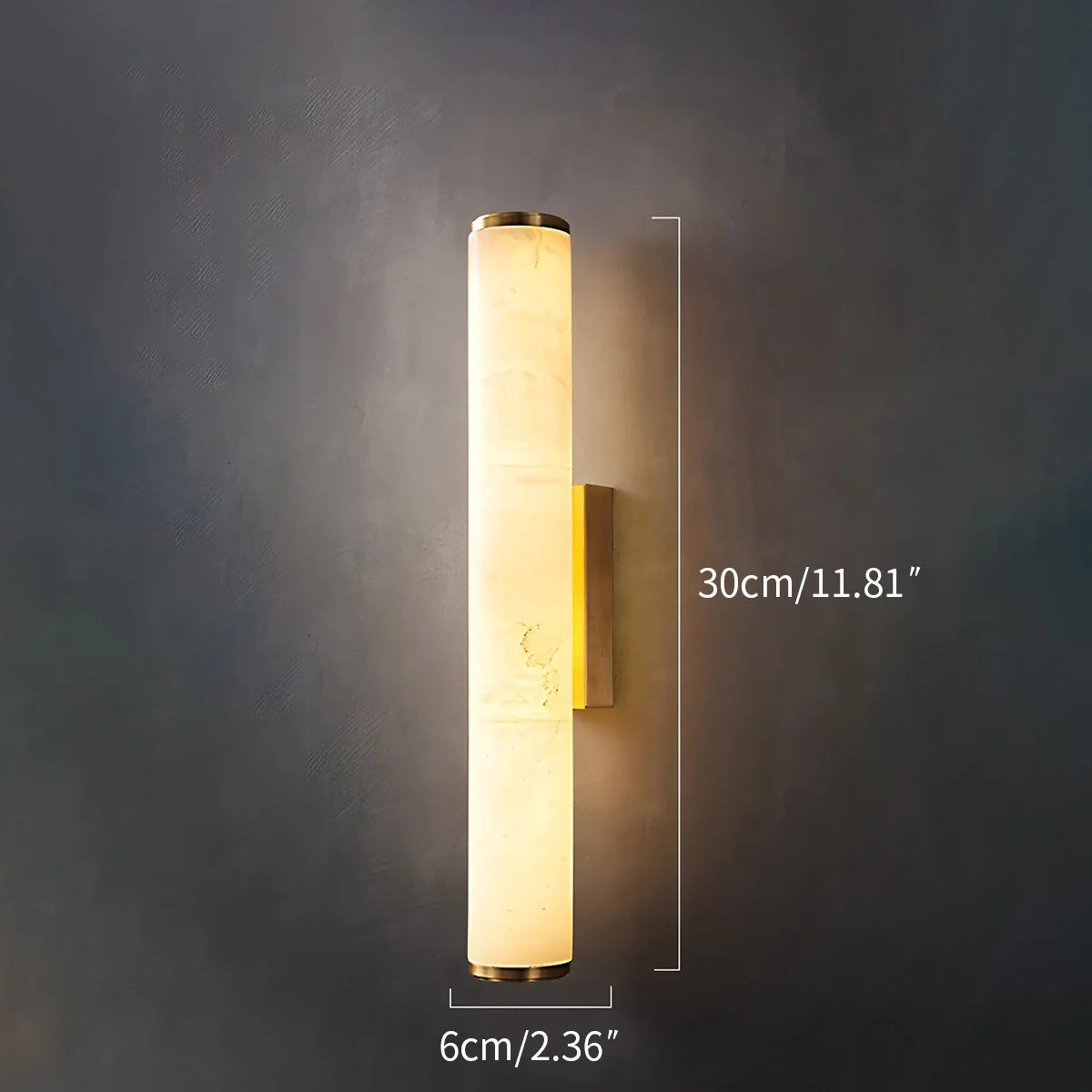 Feyran Modern Cylindrical Spanish Alabaster Wall Sconce