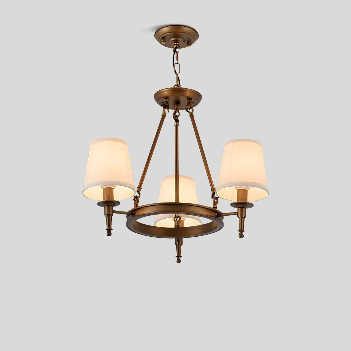 Feyran Vintage Ring Metal Fabric Chandelier