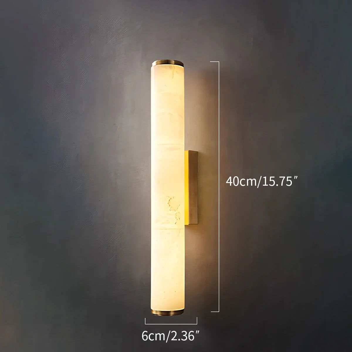 Feyran Modern Cylindrical Spanish Alabaster Wall Sconce