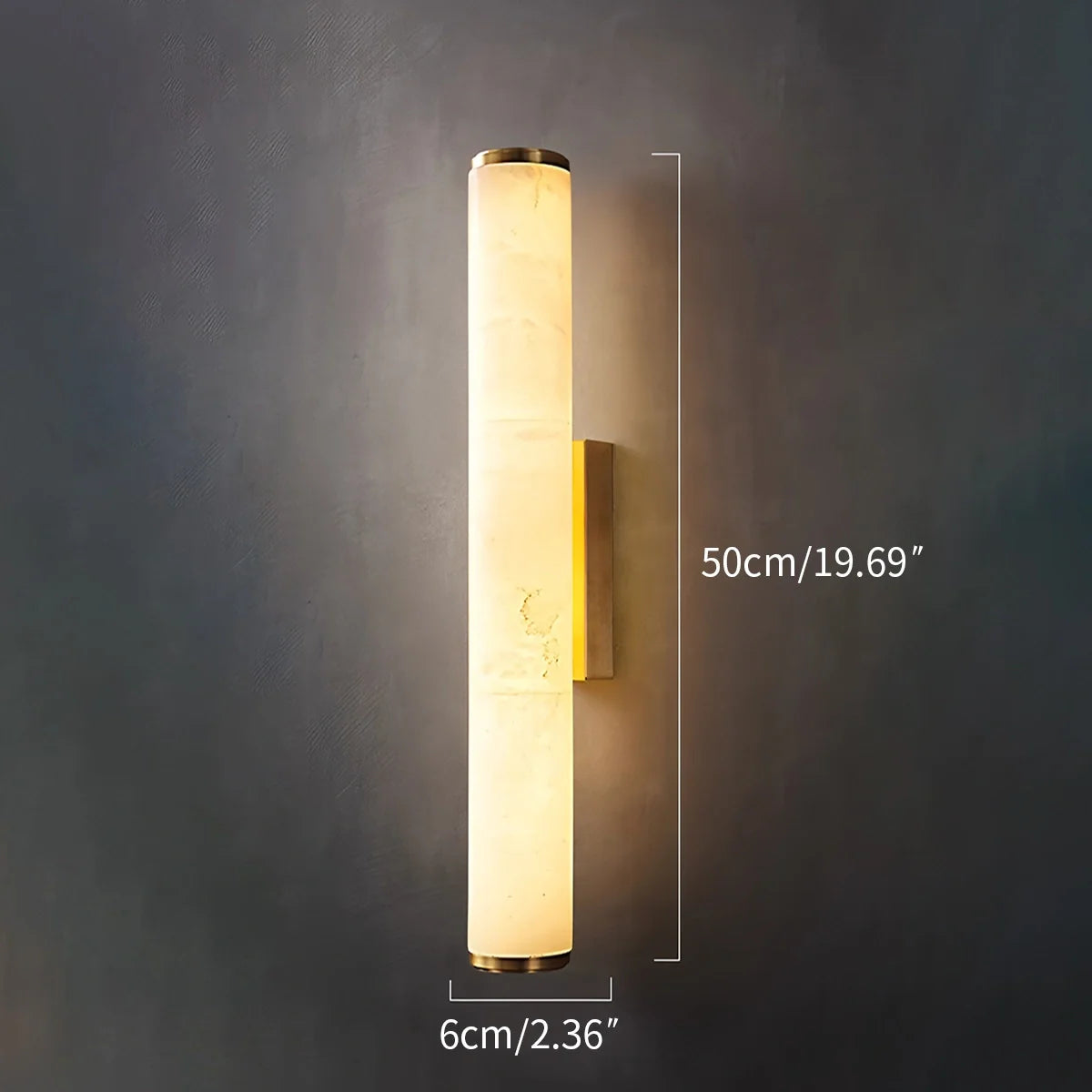Feyran Modern Cylindrical Spanish Alabaster Wall Sconce
