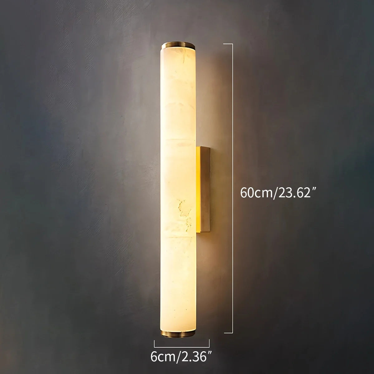 Feyran Modern Cylindrical Spanish Alabaster Wall Sconce