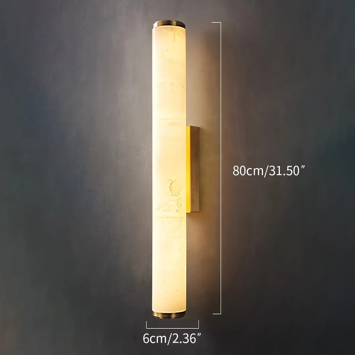 Feyran Modern Cylindrical Spanish Alabaster Wall Sconce