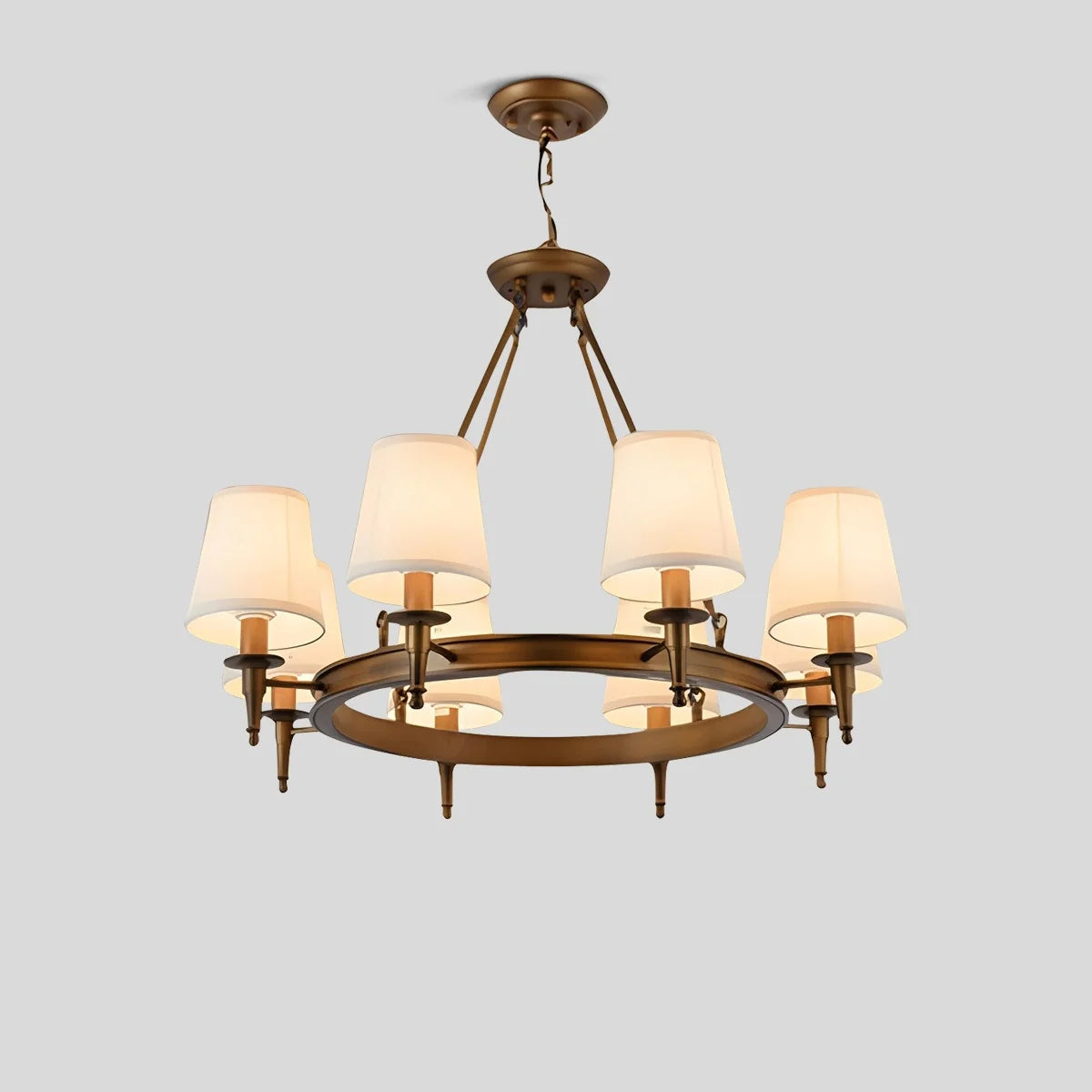 Feyran Vintage Ring Metal Fabric Chandelier