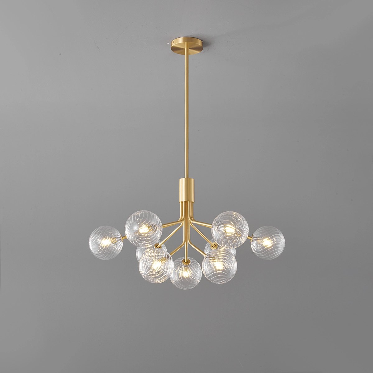 Feyran All Copper Magic Bean Glass Chandelier