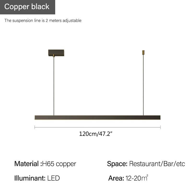 Feyran All Copper Minimalist Chandelier for Dining & Living Rooms