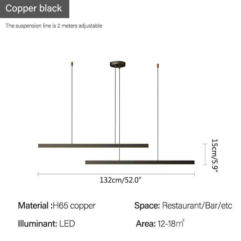 Feyran All Copper Minimalist Chandelier for Dining & Living Rooms