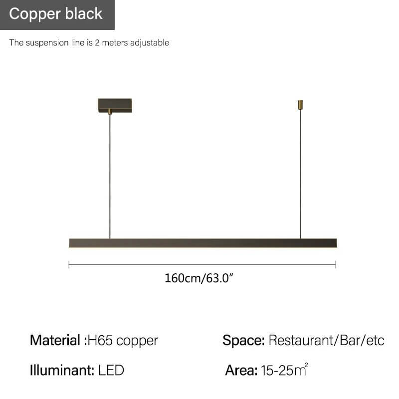 Feyran All Copper Minimalist Chandelier for Dining & Living Rooms