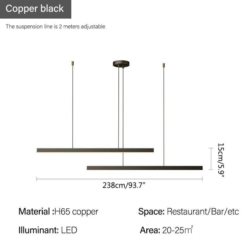 Feyran All Copper Minimalist Chandelier for Dining & Living Rooms
