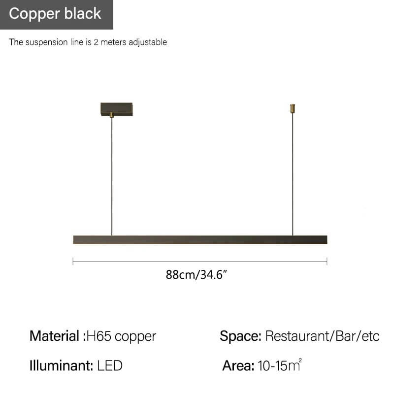 Feyran All Copper Minimalist Chandelier for Dining & Living Rooms