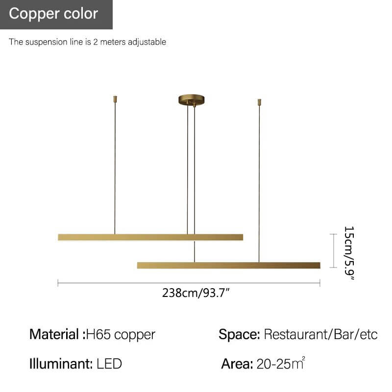 Feyran All Copper Minimalist Chandelier for Dining & Living Rooms