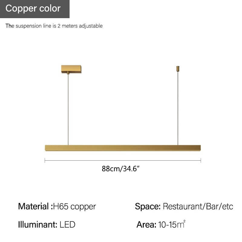 Feyran All Copper Minimalist Chandelier for Dining & Living Rooms