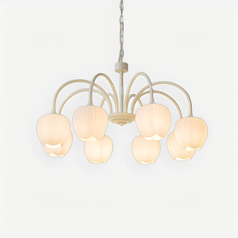 Feyran French Romance Tulip Matcha Chandelier