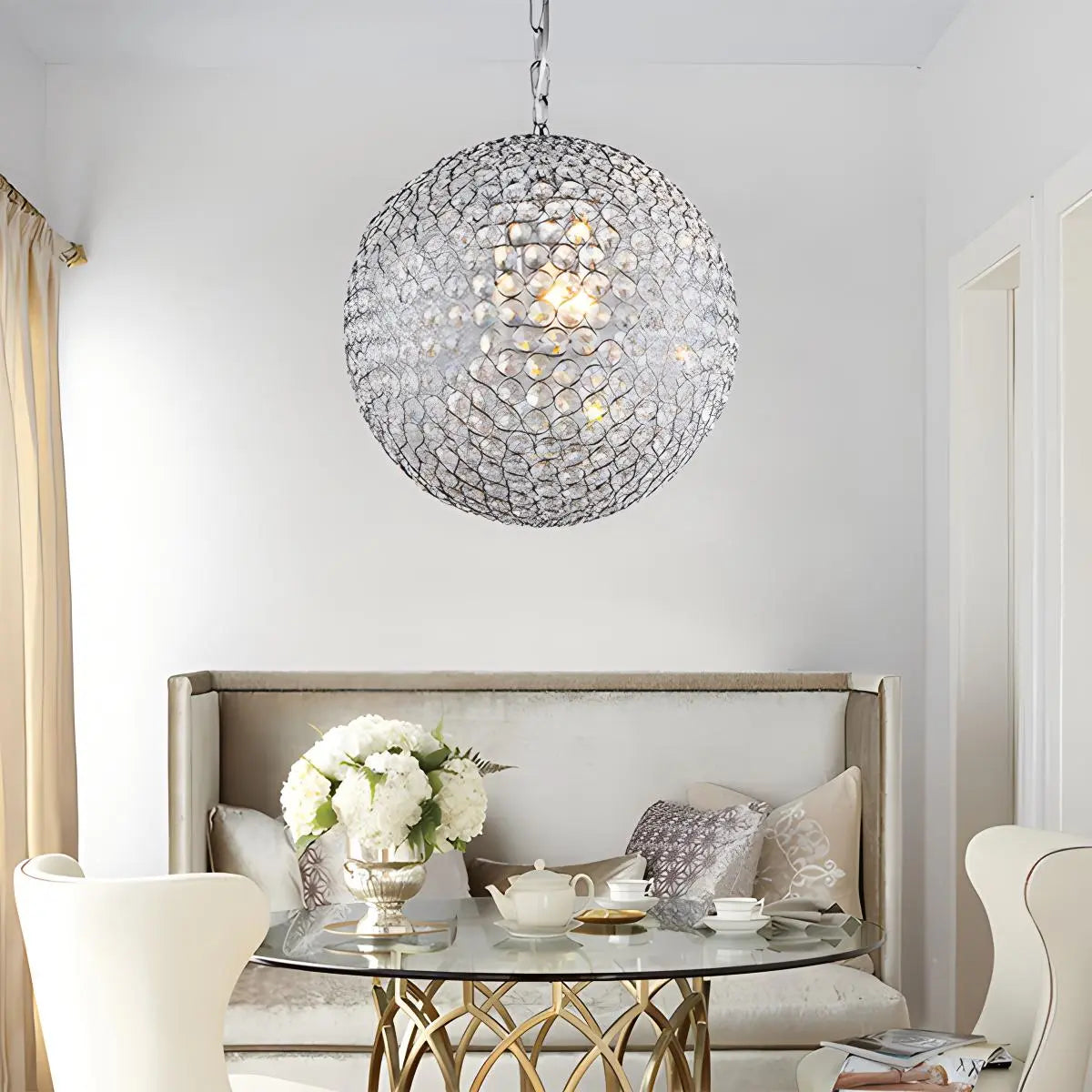 Feyran Creative Crystal Ball Chandelier for Dining Room