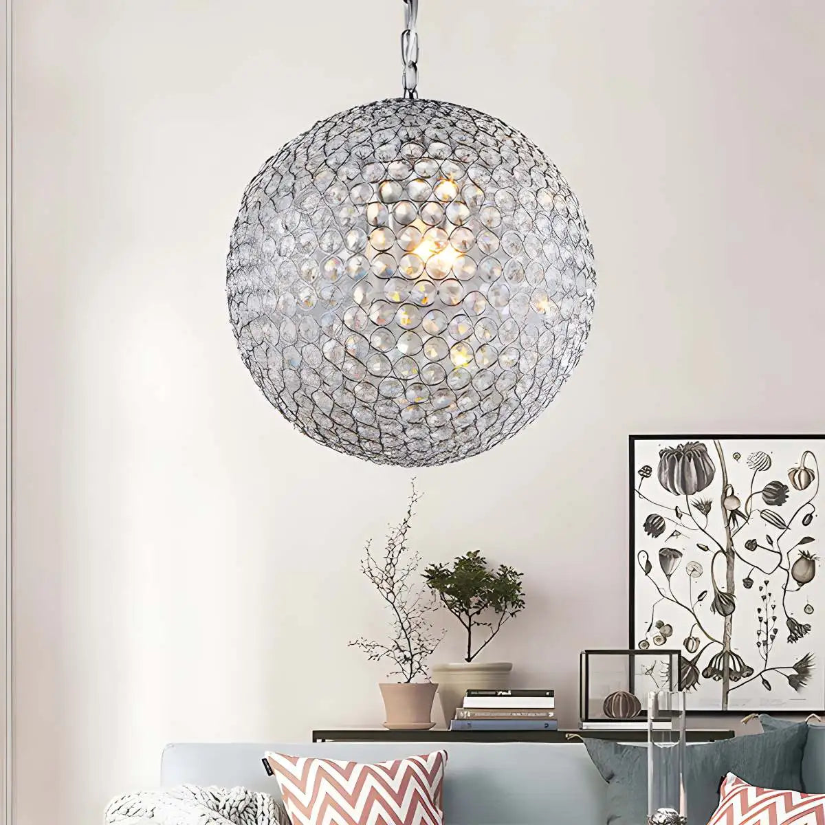 Feyran Creative Crystal Ball Chandelier for Dining Room