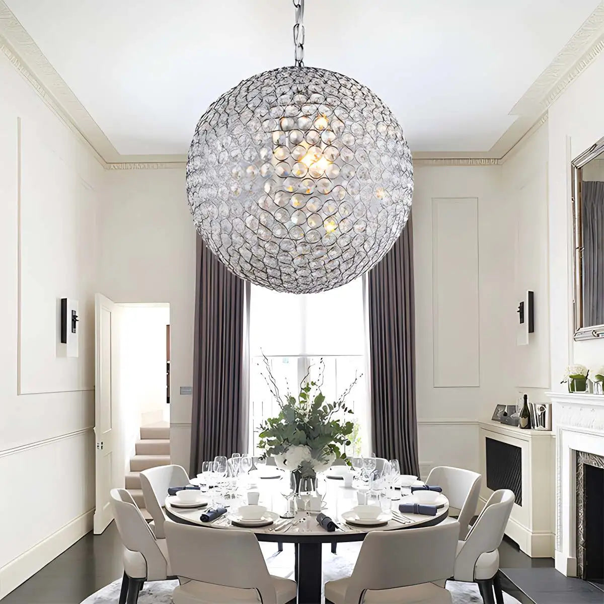 Feyran Creative Crystal Ball Chandelier for Dining Room