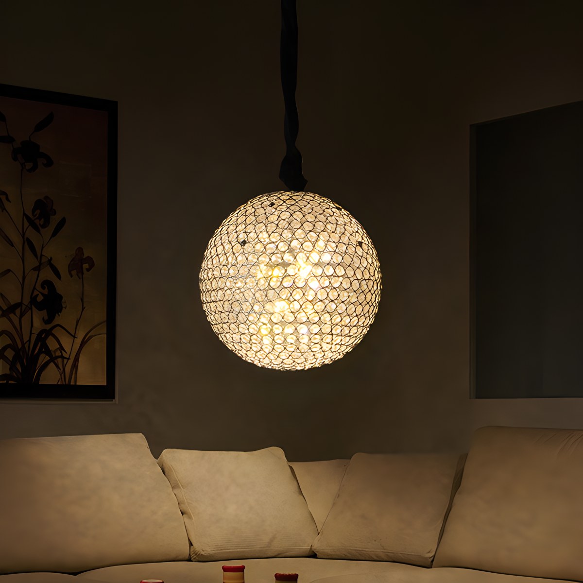 Feyran Creative Crystal Ball Chandelier for Dining Room