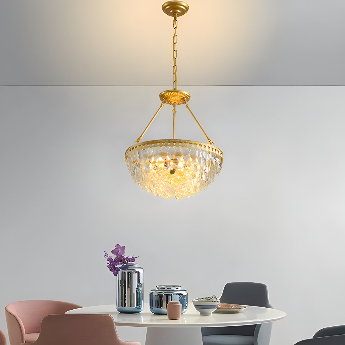 Feyran Crown Crystal Led Chandelier