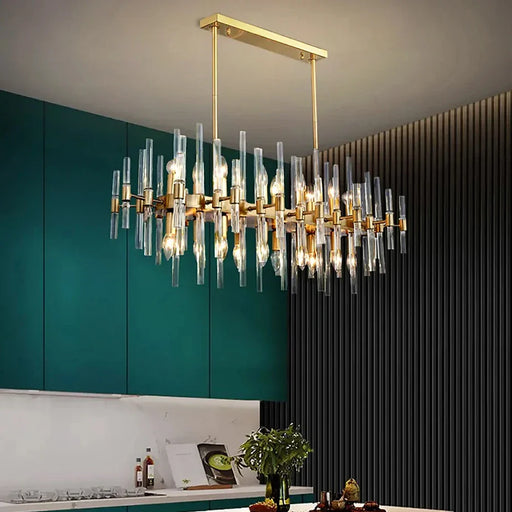 Crylick Modern Gold Crystal Chandelier - Feyran