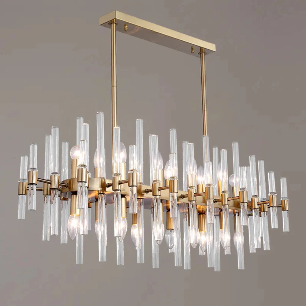 Crylick Modern Gold Crystal Chandelier - Feyran