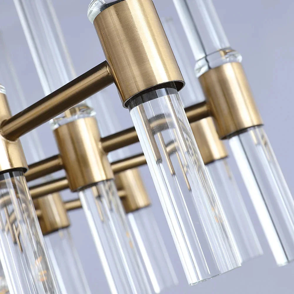 Crylick Modern Gold Crystal Chandelier - Feyran