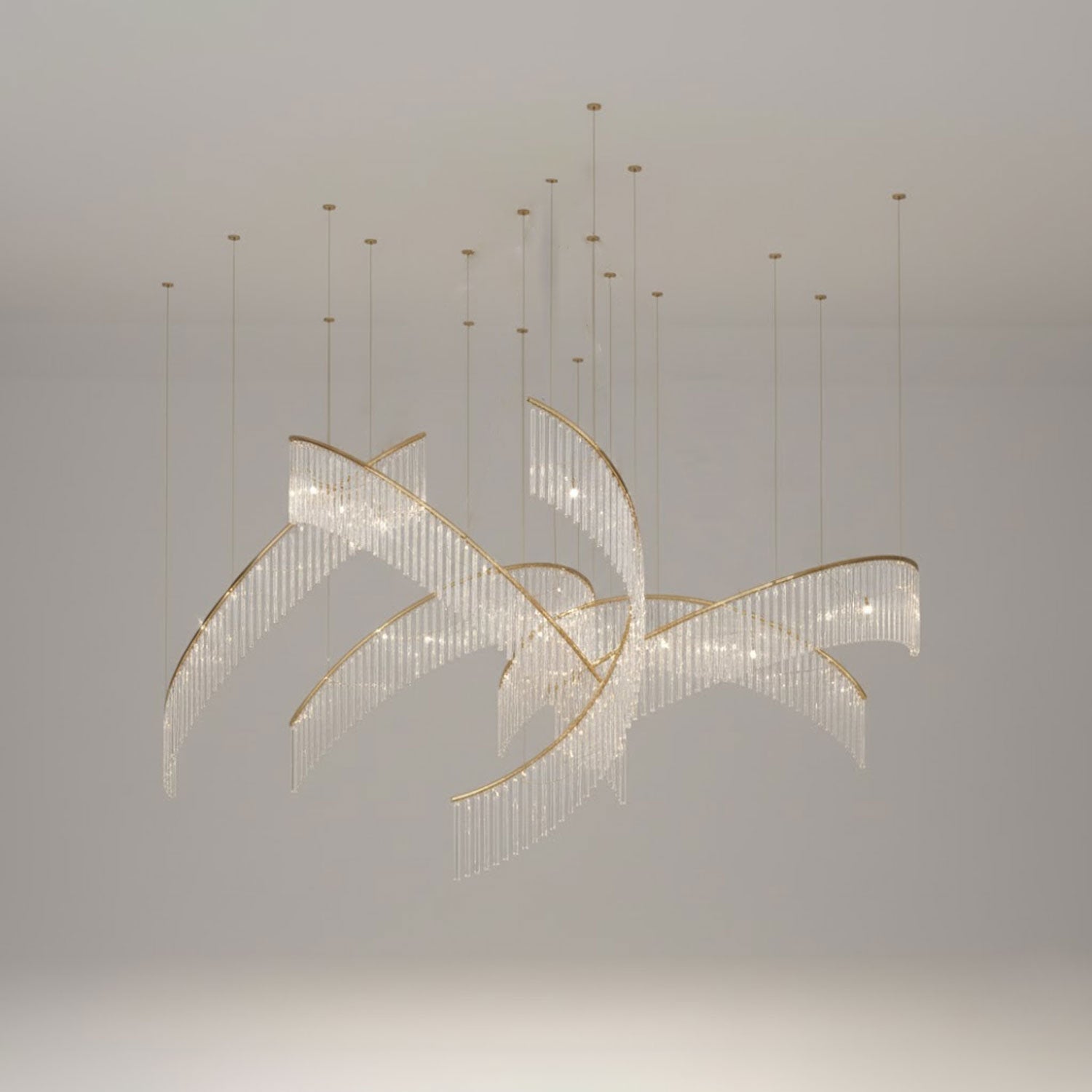 Rivella Cascade Fringe Crystal Chandelier