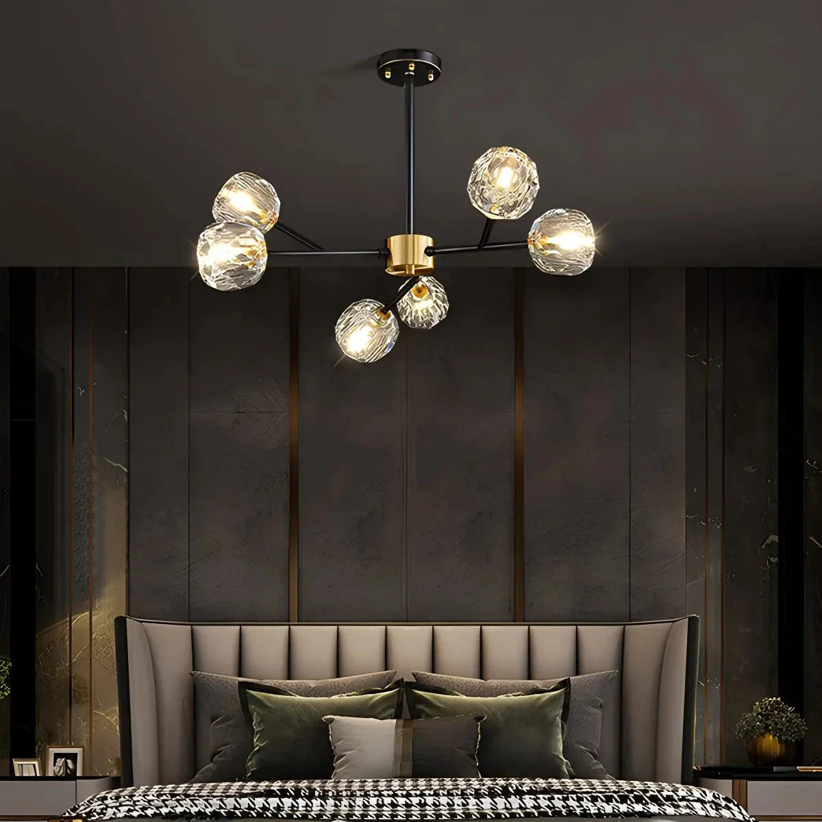 Feyran Crystal Ball Round Cluster Chandelier