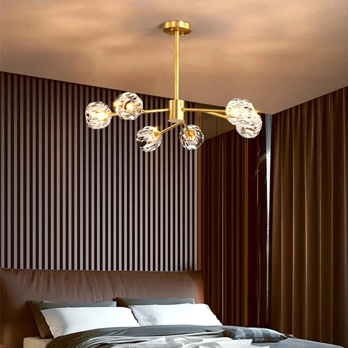Feyran Crystal Ball Round Cluster Chandelier