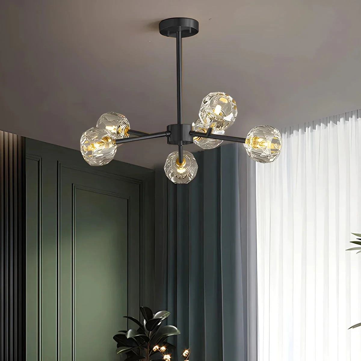 Feyran Crystal Ball Round Cluster Chandelier