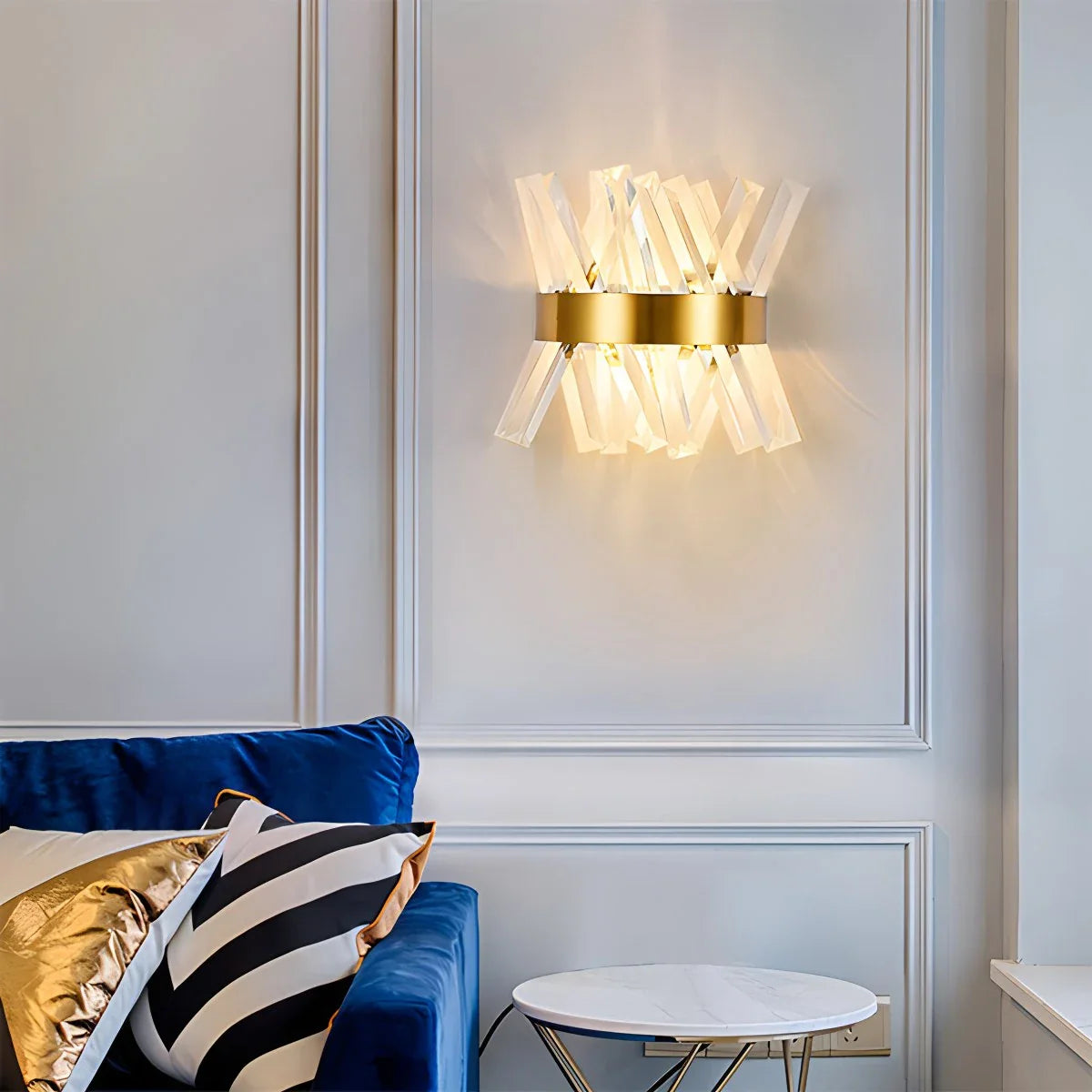 Feyran Crystal Glass Luxury Wall Sconce