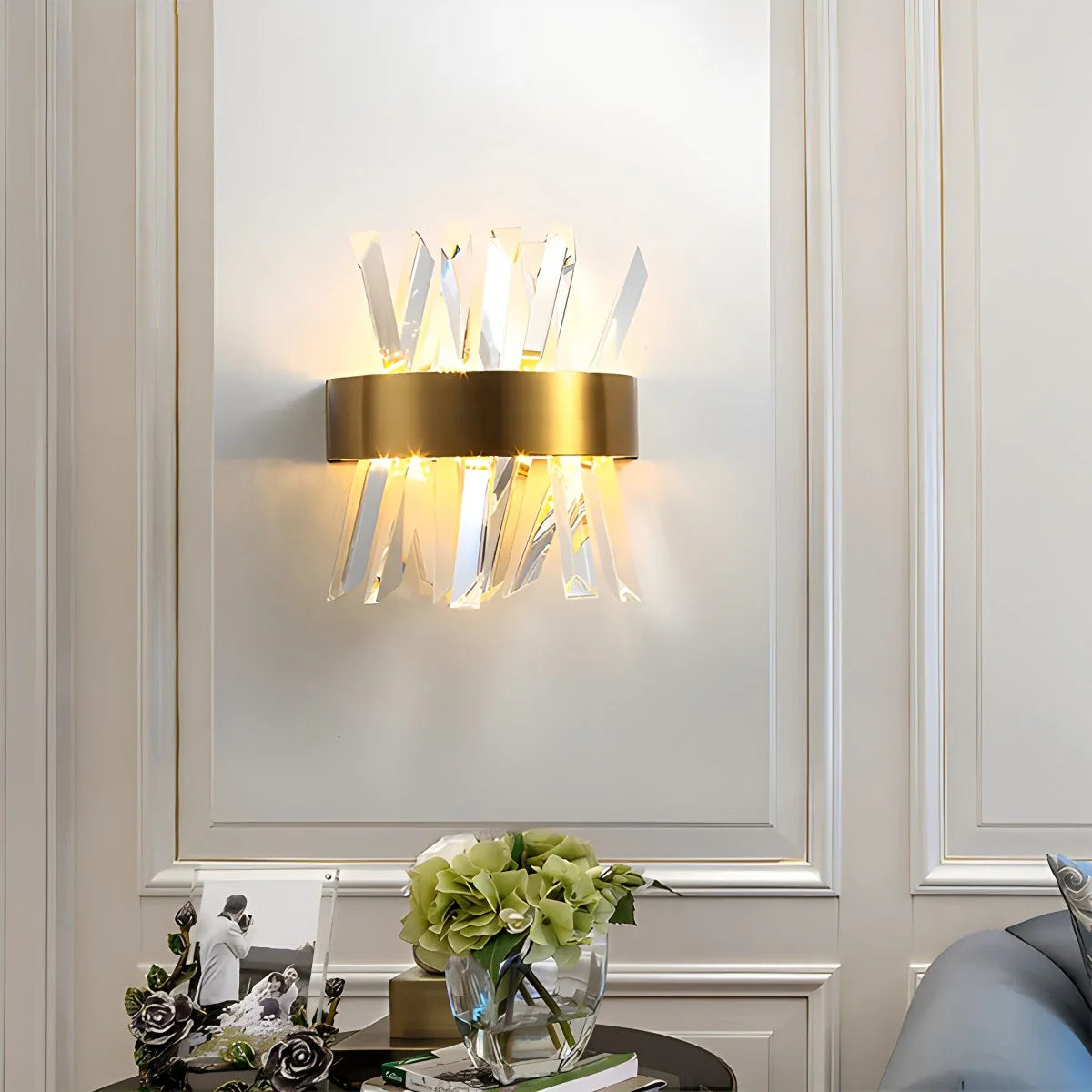 Feyran Crystal Glass Luxury Wall Sconce