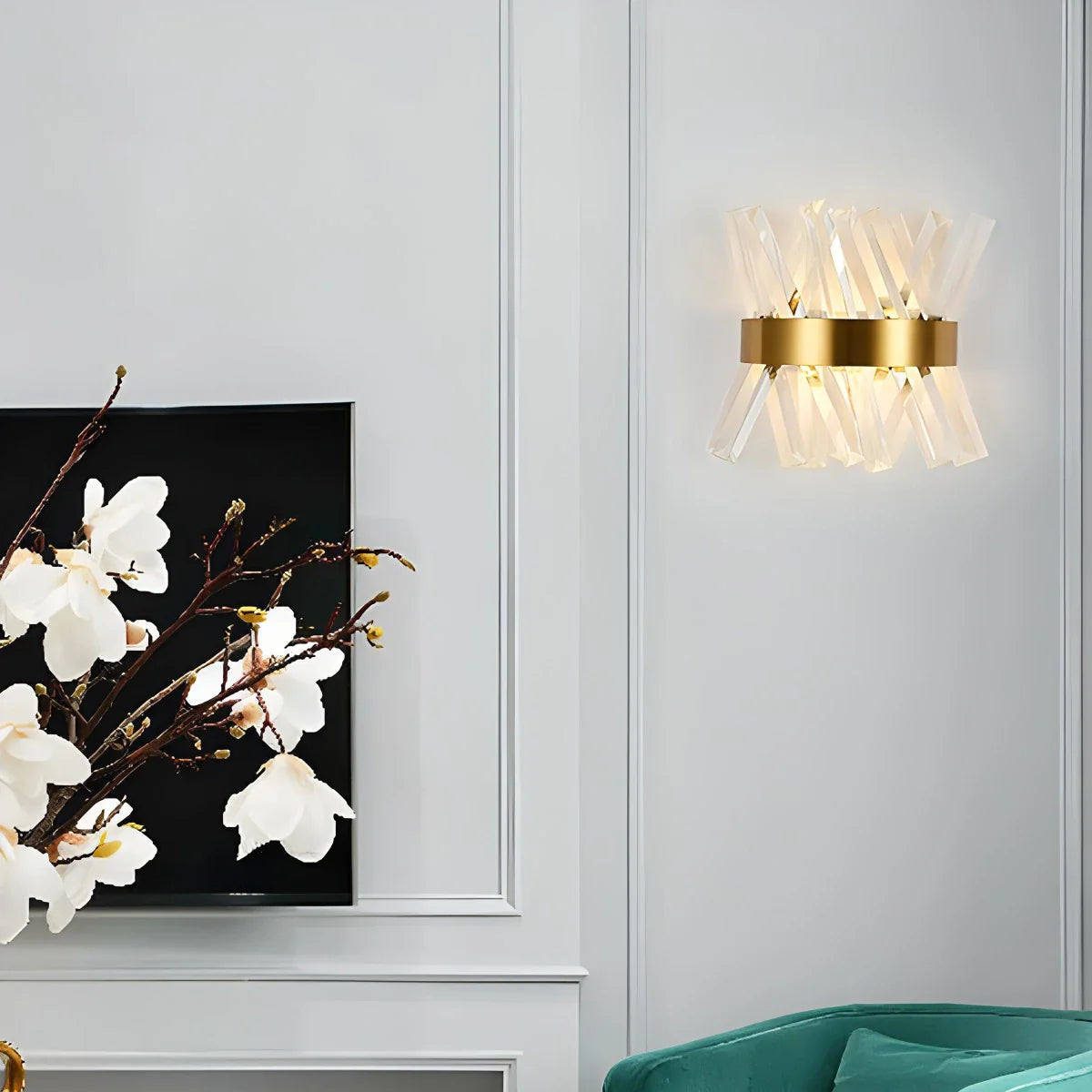 Feyran Crystal Glass Luxury Wall Sconce