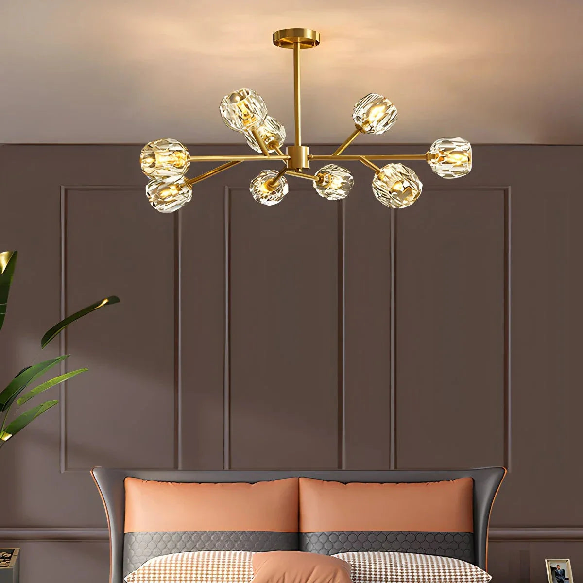 Feyran Crystal Ball Round Cluster Chandelier