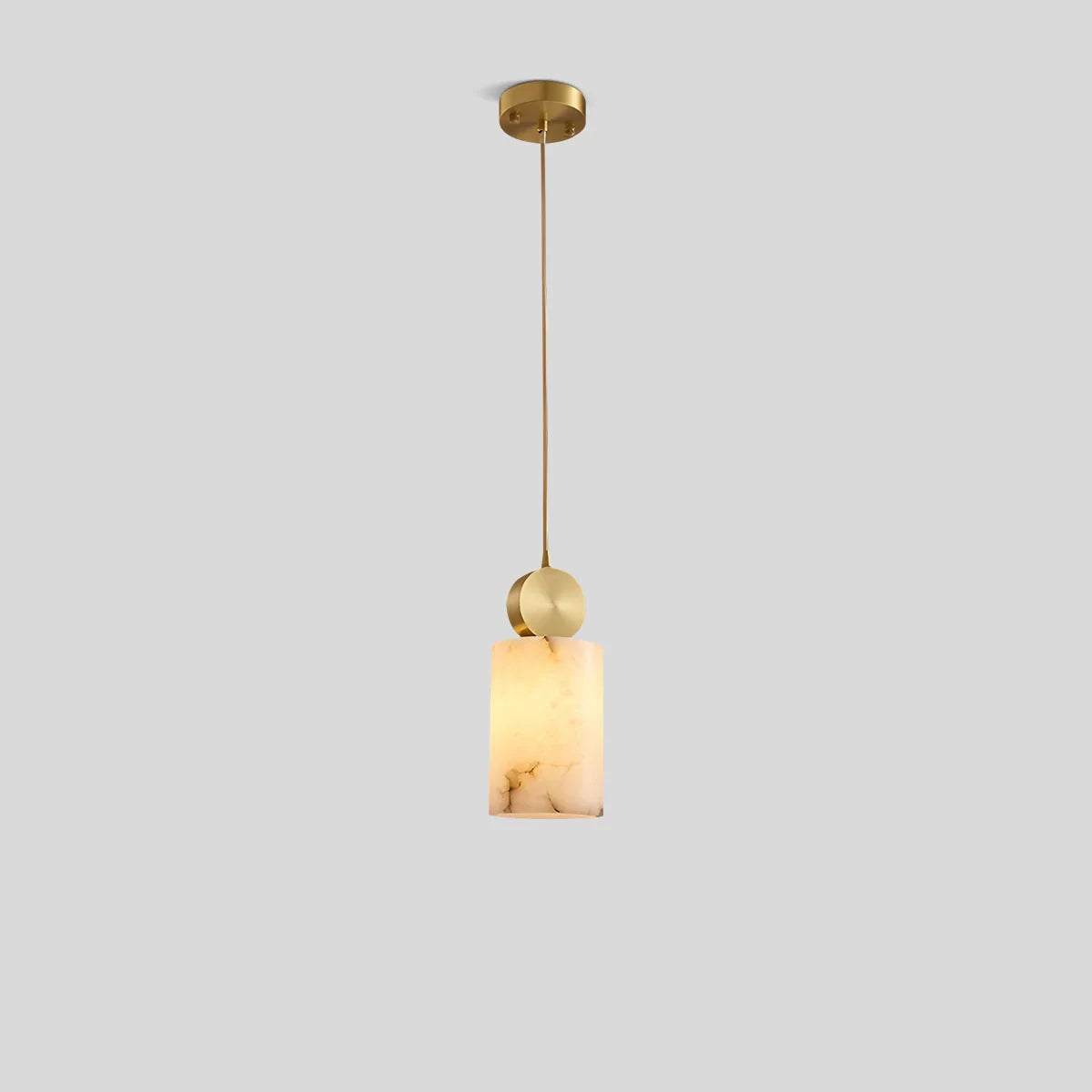 Feyran All Copper Geometric Spanish Alabaster Pendant Light
