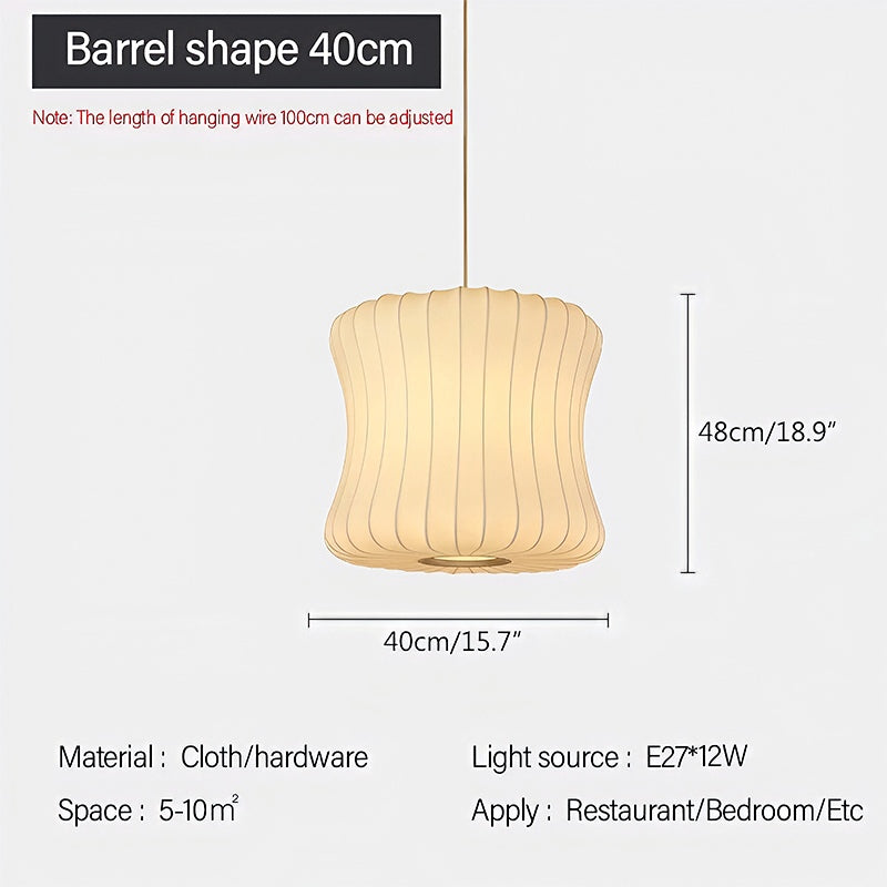 Feyran Vintage LED Silk Lantern Pendant Light