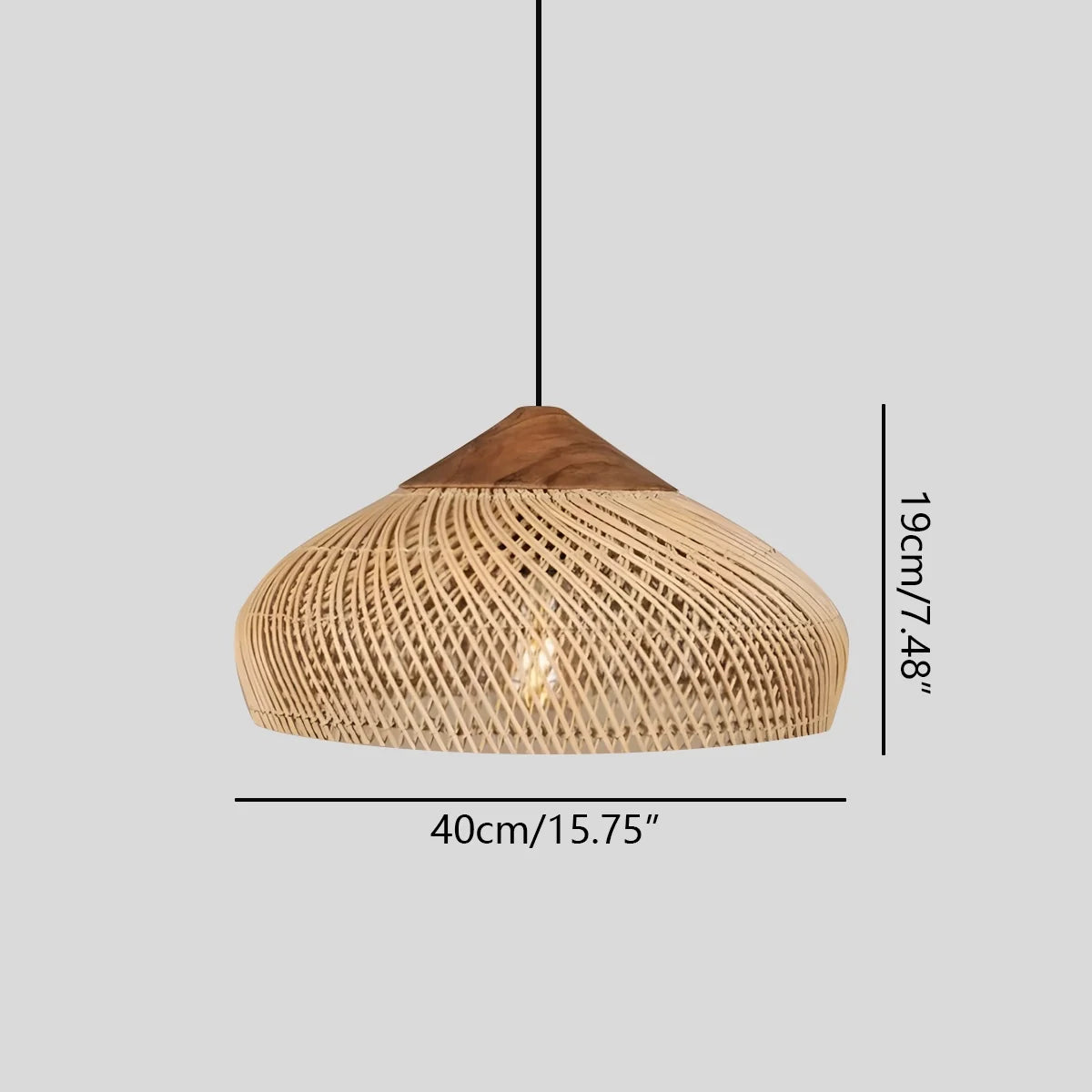 Feyran Rattan Lantern Pendant Light for Dining Room