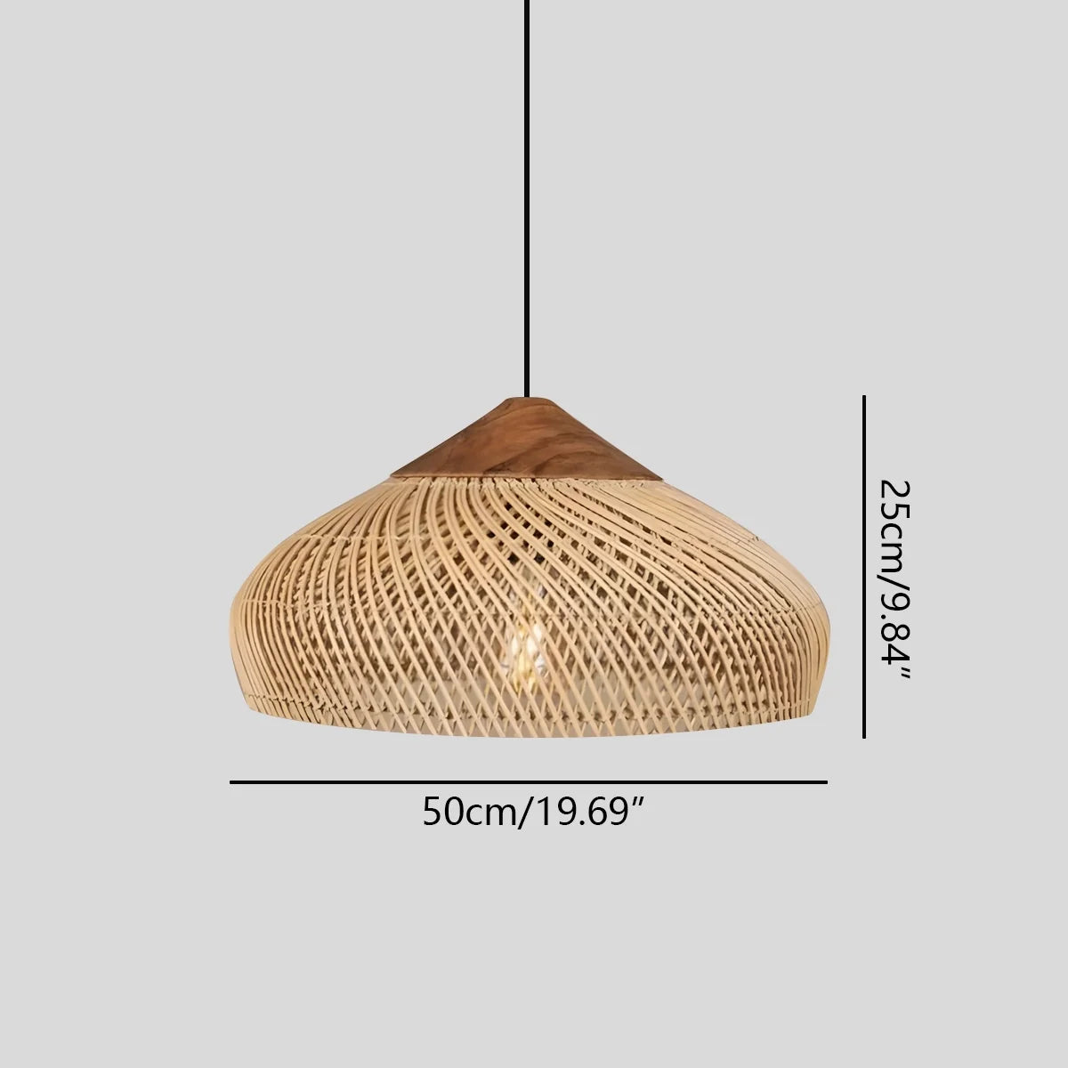 Feyran Rattan Lantern Pendant Light for Dining Room