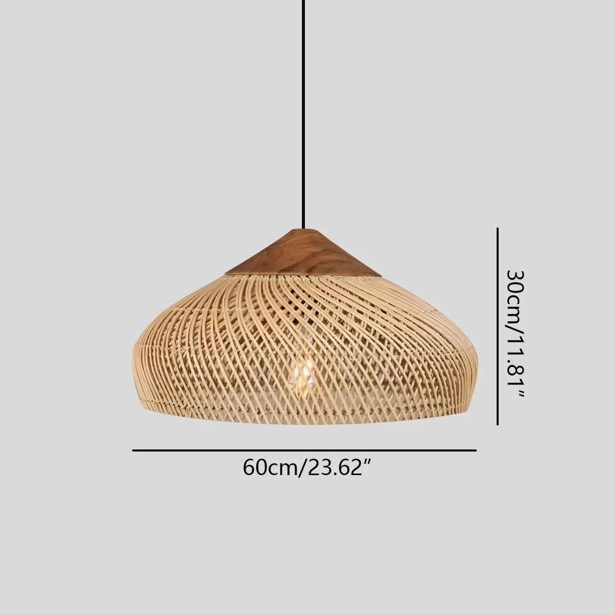 Feyran Rattan Lantern Pendant Light for Dining Room
