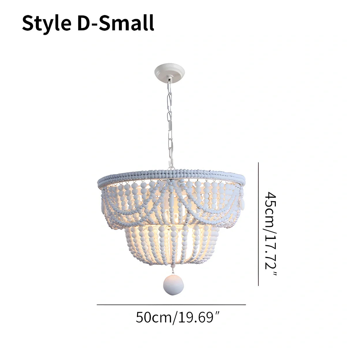 Feyran Retro Wooden Bead Chandelier for Dining Room