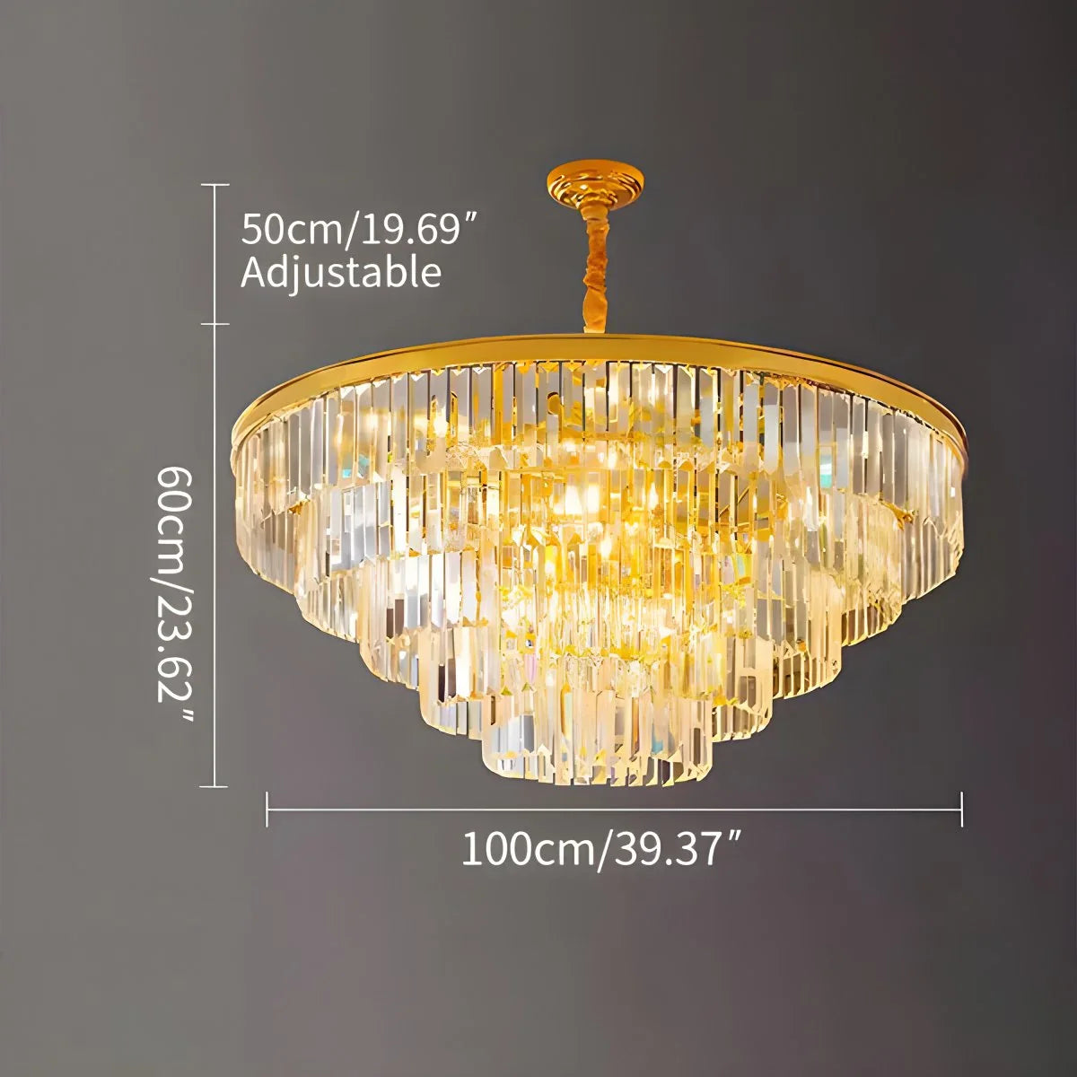Feyran Light Luxury Crystal Chandelier for Living Room