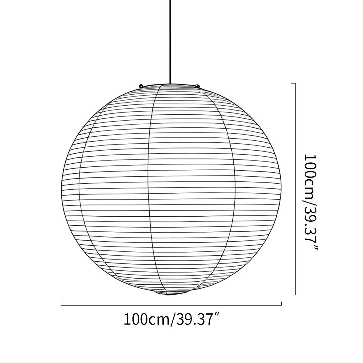 Feyran Akari Spherical Pendant Light for Living Room