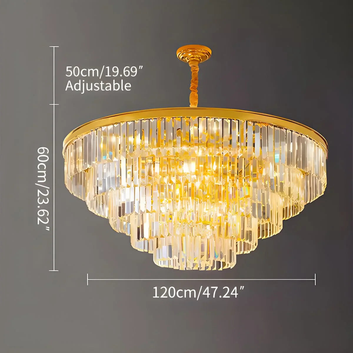Feyran Light Luxury Crystal Chandelier for Living Room