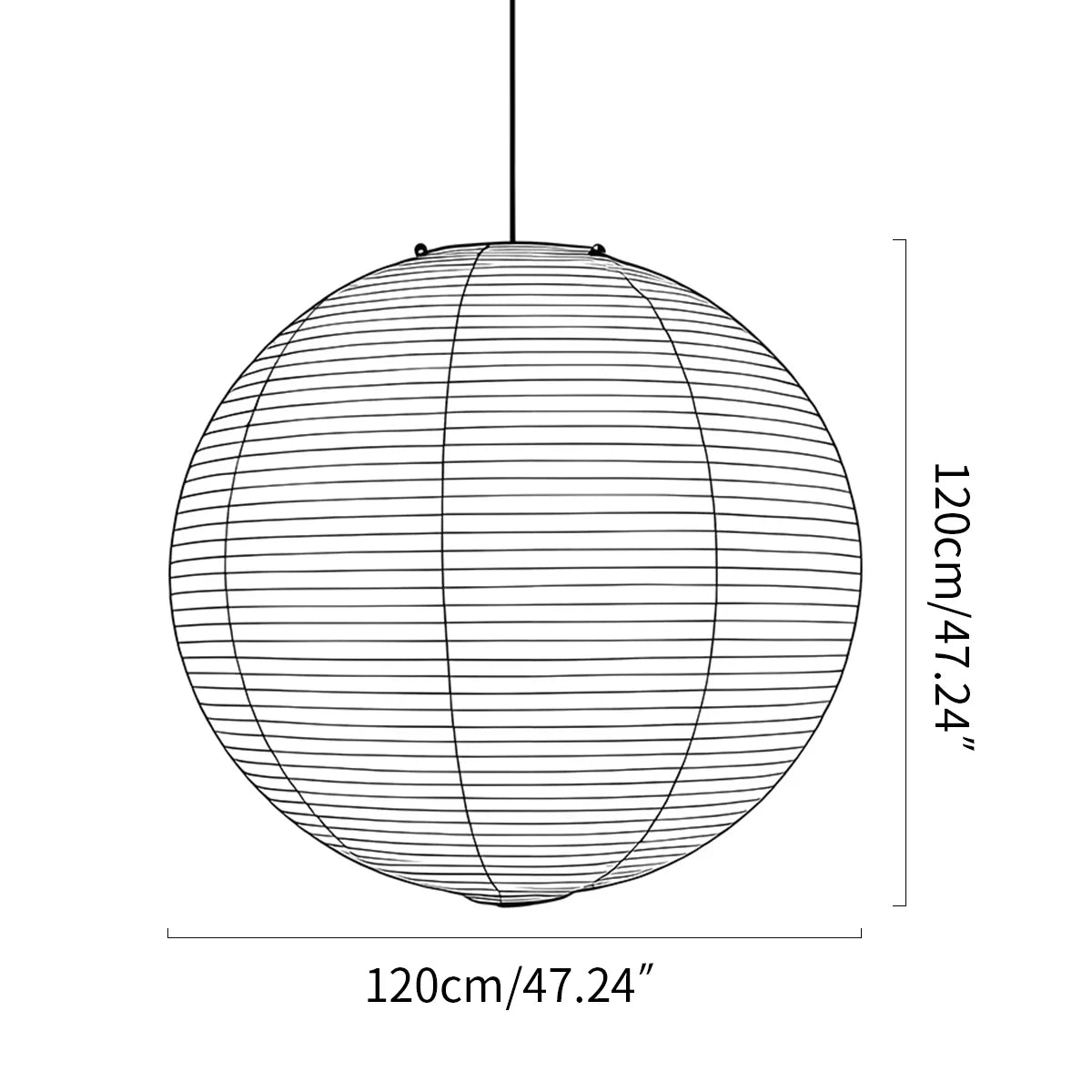 Feyran Akari Spherical Pendant Light for Living Room