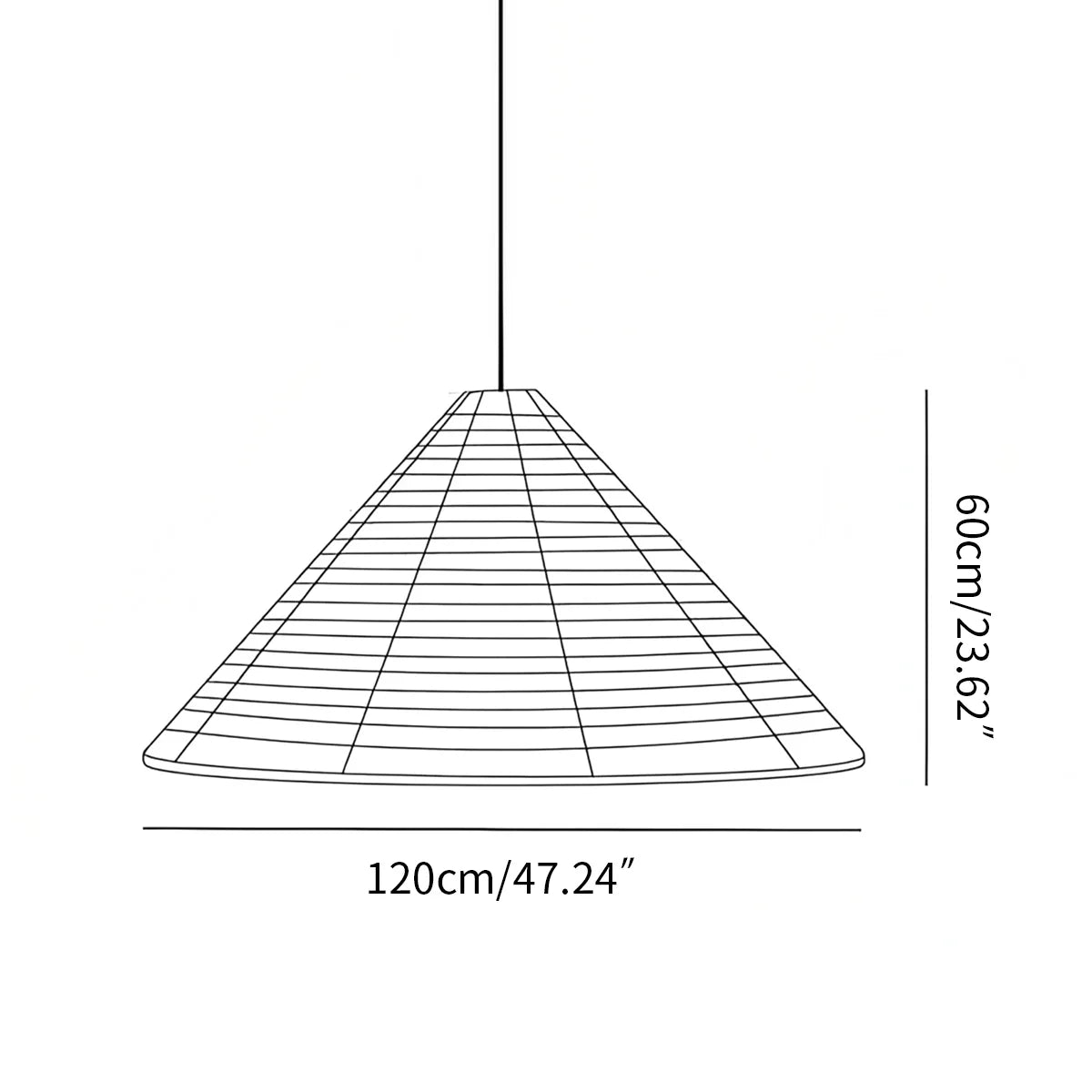 Feyran Washi Paper Hat Pendant Lamp for Dining Room