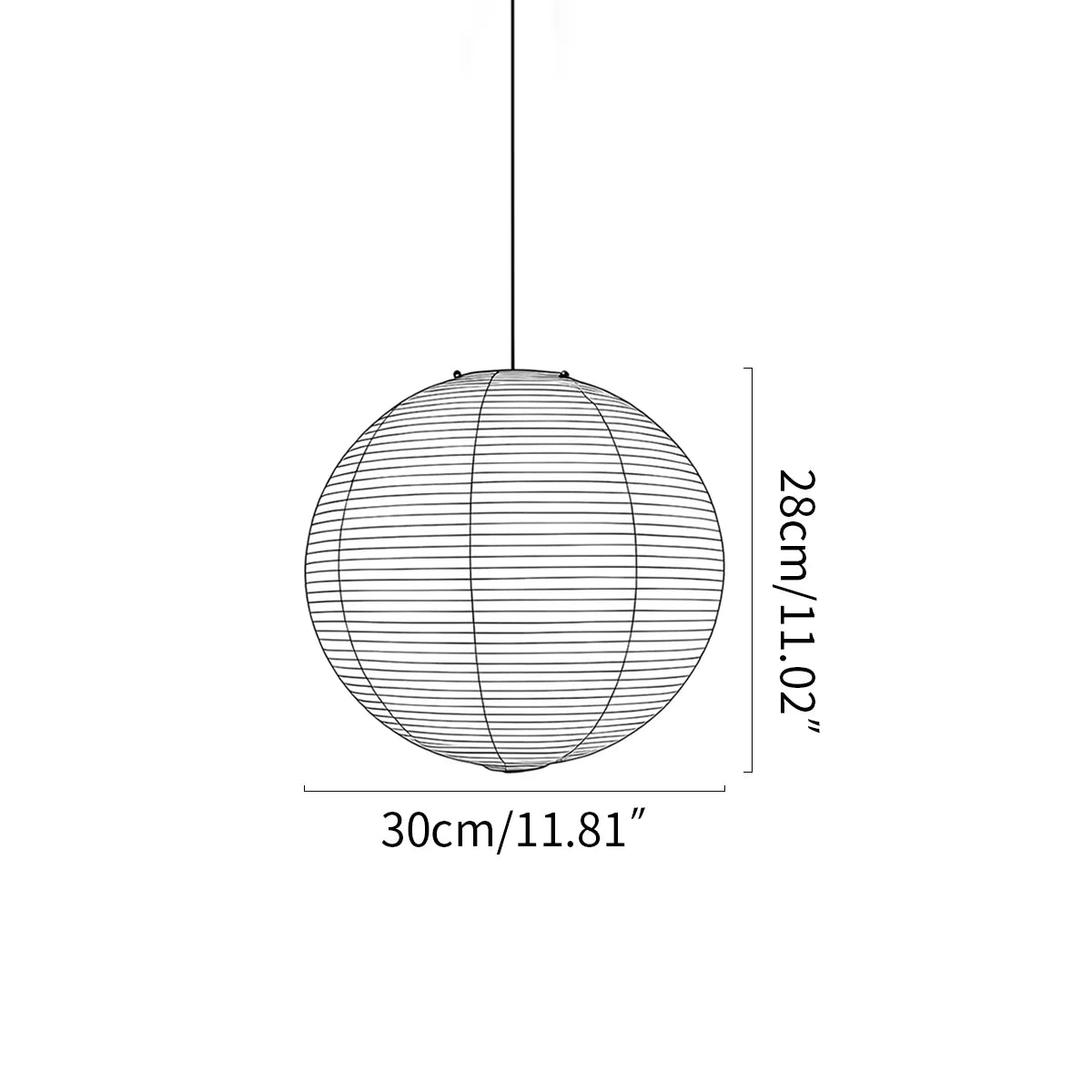Feyran Akari Spherical Pendant Light for Living Room