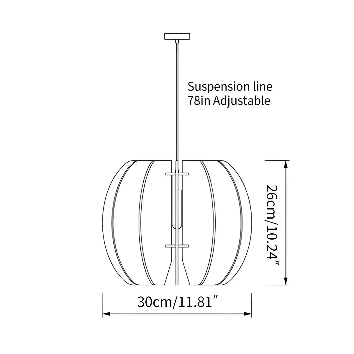 Feyran Circular Arc Piece Acoustic Pendant Light