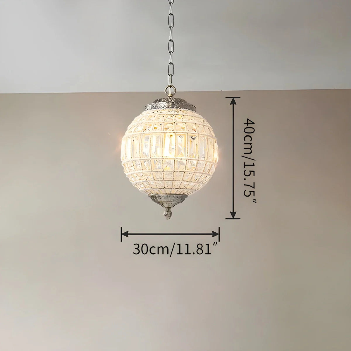 Feyran Crystal Sphere Pendant Light for Dining & Living Rooms