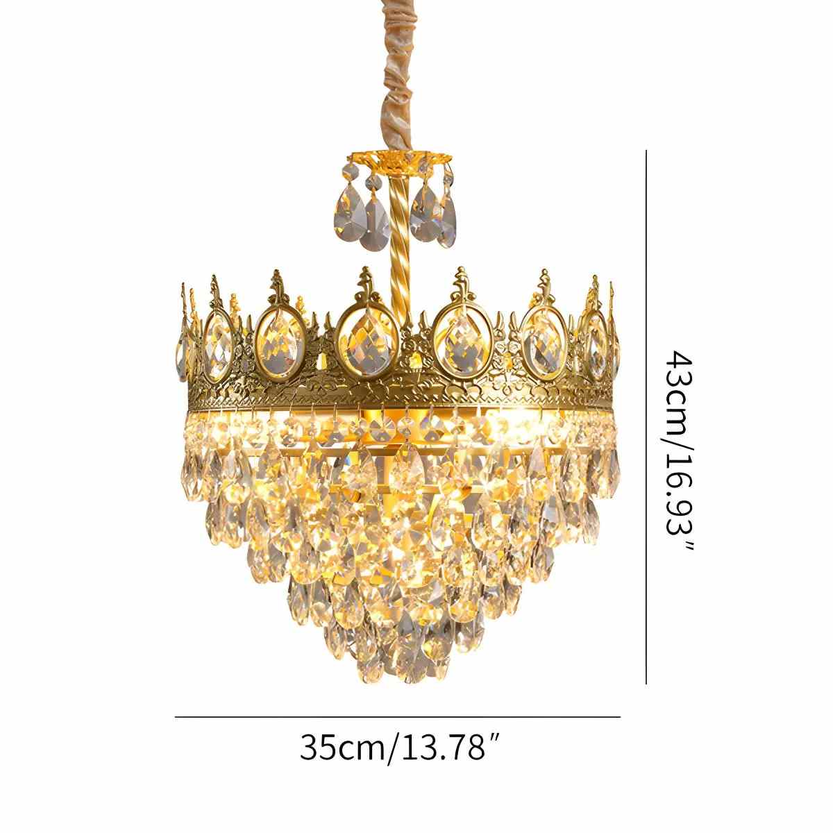 Feyran French Retro Crystal Chandelier for Dining Room