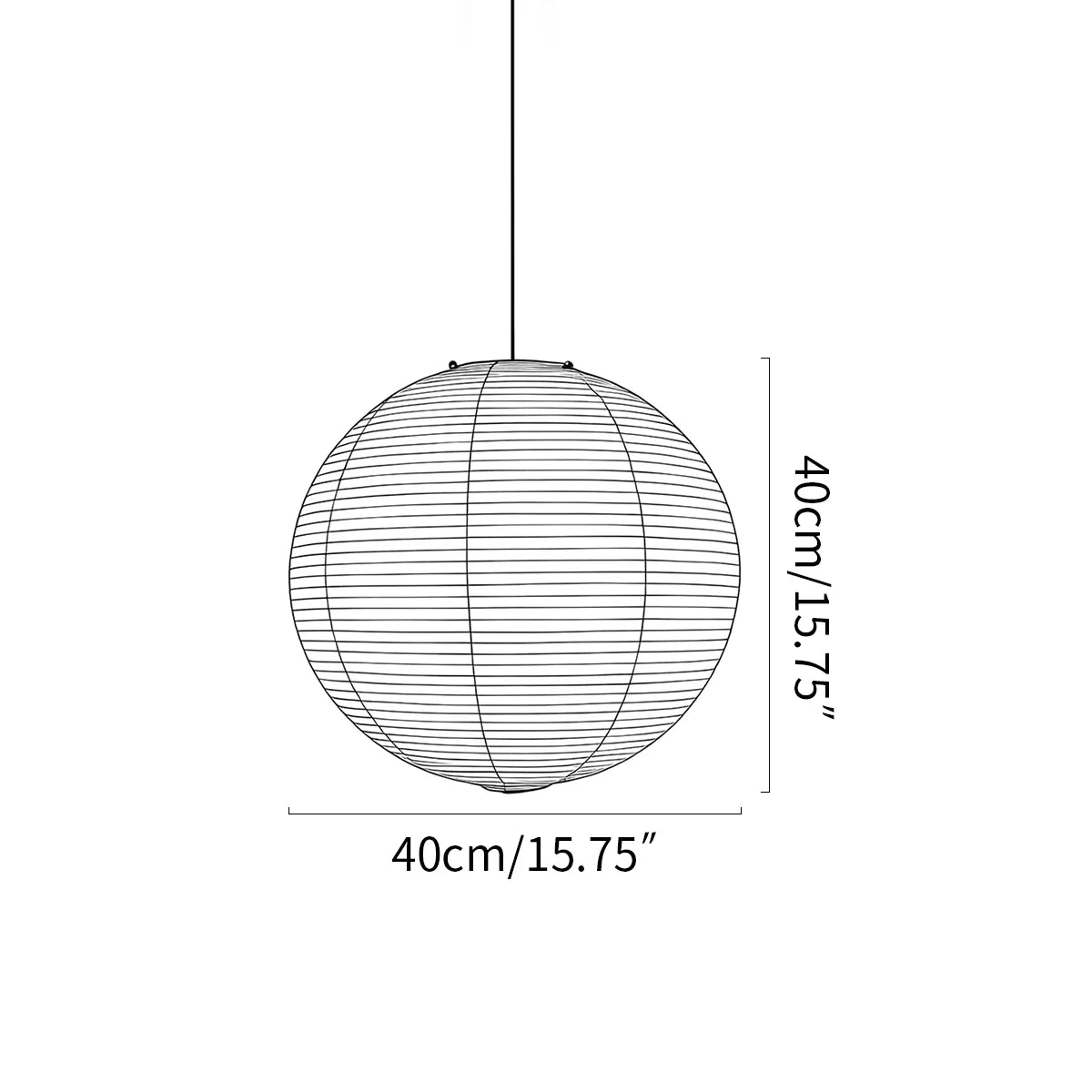 Feyran Akari Spherical Pendant Light for Living Room